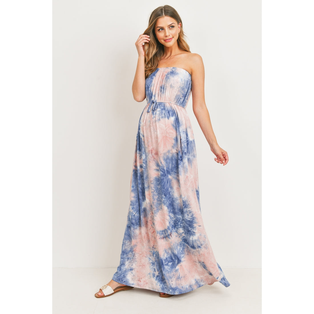 Tie-Dye Maternity Maxi Dress – Chic Mama